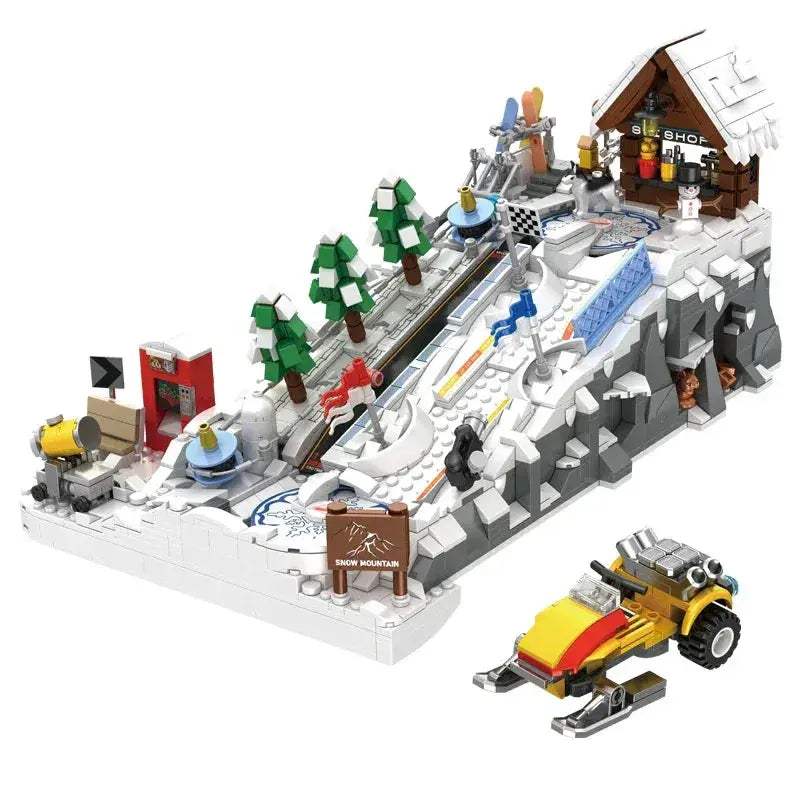 Ski Resort Building Blocks Set 2200 Pieces Lego Compatible - ToylandEU