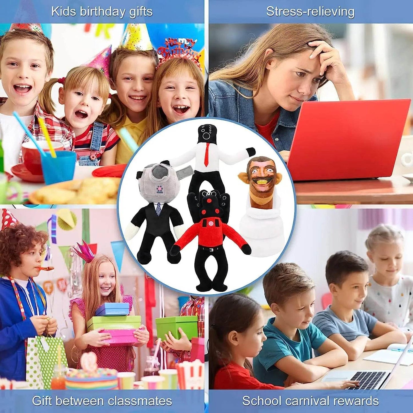 Skibidi Toilet Bosses Titan TV Man Cameraman Plush Toys - ToylandEU