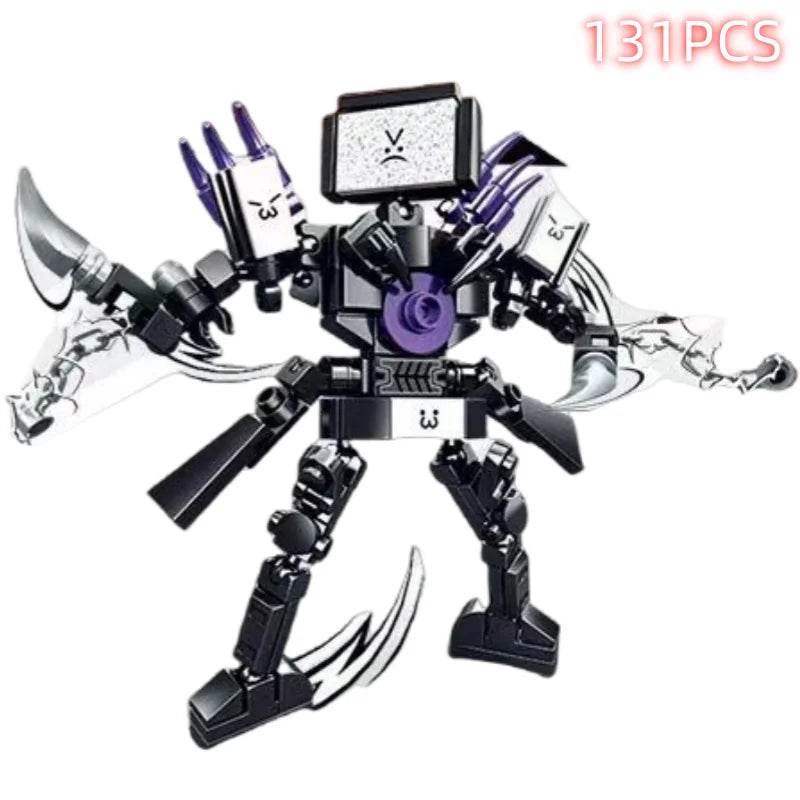 Skibidi Toilet Surveillance Man TV Compatible Building Blocks Model Action Figures Toys for Christmas Halloween Birthday Gift - ToylandEU