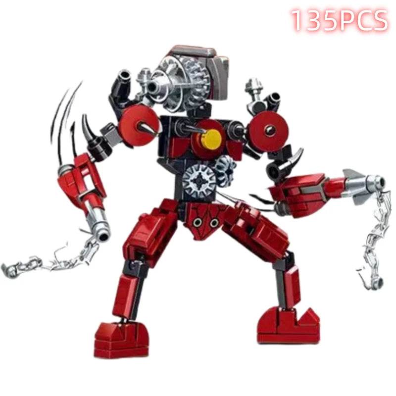 Skibidi Toilet Surveillance Man TV Compatible Building Blocks Model Action Figures Toys for Christmas Halloween Birthday Gift - ToylandEU