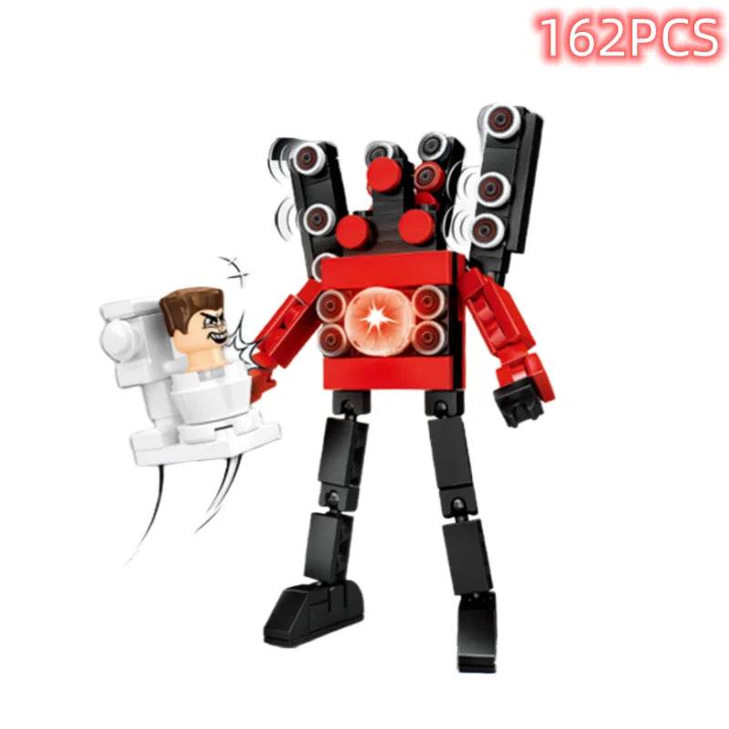 Skibidi Toilet Surveillance Man TV Compatible Building Blocks Model Action Figures Toys for Christmas Halloween Birthday Gift - ToylandEU