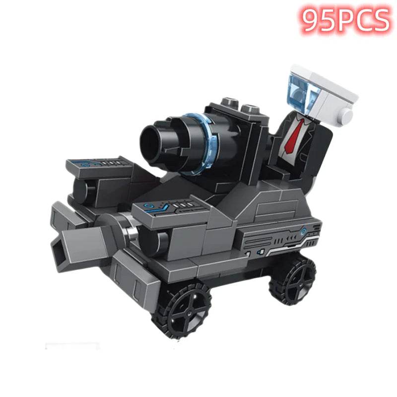 Skibidi Toilet Surveillance Man TV Compatible Building Blocks Model Action Figures Toys for Christmas Halloween Birthday Gift - ToylandEU