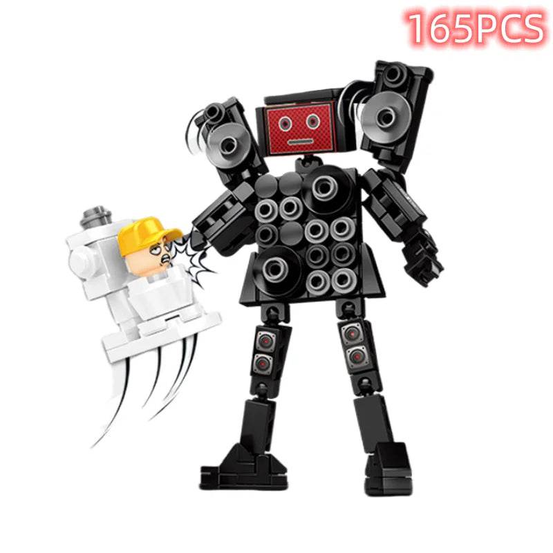 Skibidi Toilet Surveillance Man TV Compatible Building Blocks Model Action Figures Toys for Christmas Halloween Birthday Gift - ToylandEU