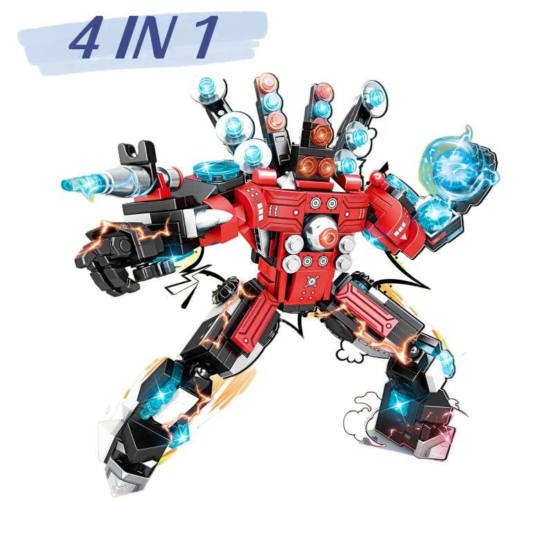 Skibidi Toilet Surveillance Man TV Compatible Building Blocks Model Action Figures Toys for Christmas Halloween Birthday Gift - ToylandEU