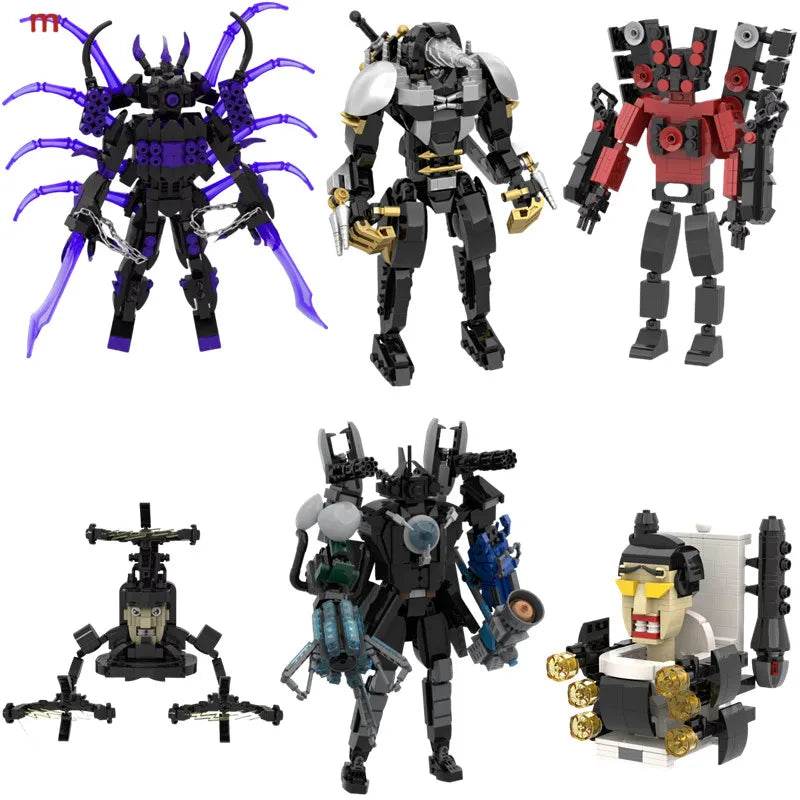 Skibidi Toilet Titan TV Man Speakerman Horror Game Bosses Camera Building Block Cartoon Doll Model Kids Birthday Halloween Gift - ToylandEU