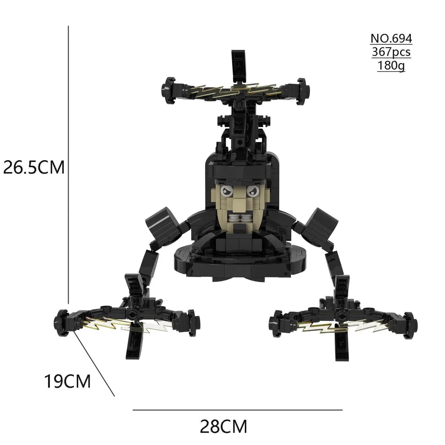 Skibidi Toilet Titan TV Man Speakerman Horror Game Bosses Camera Building Block Cartoon Doll Model Kids Birthday Halloween Gift - ToylandEU