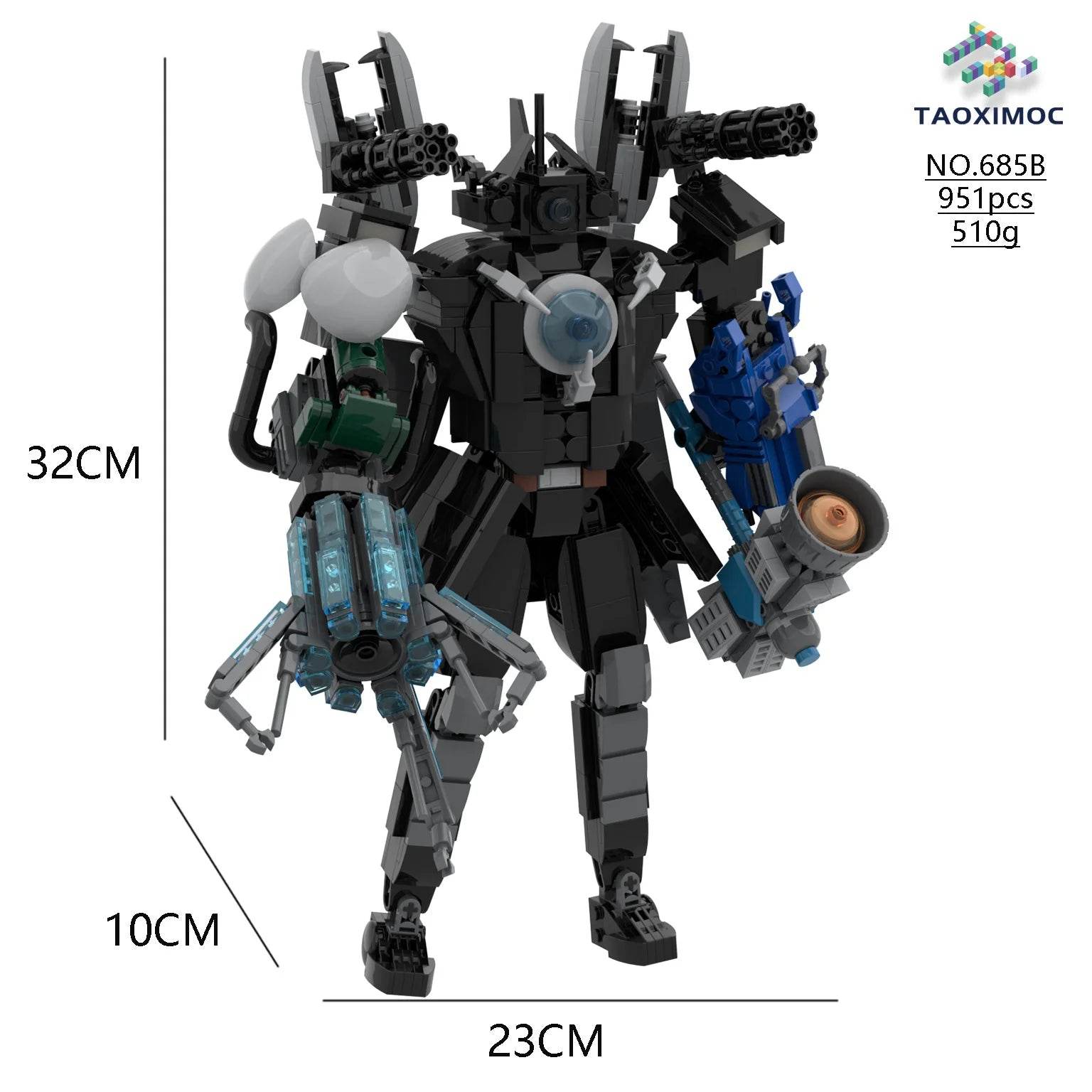 Skibidi Toilet Titan TV Man Speakerman Horror Game Bosses Camera Building Block Cartoon Doll Model Kids Birthday Halloween Gift - ToylandEU