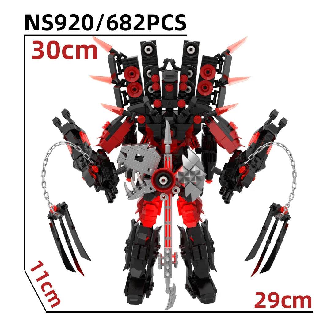 Skibidi Toilet Titan TV Man Speakerman Horror Game Bosses Camera Building Block Cartoon Doll Model Kids Birthday Halloween Gift - ToylandEU