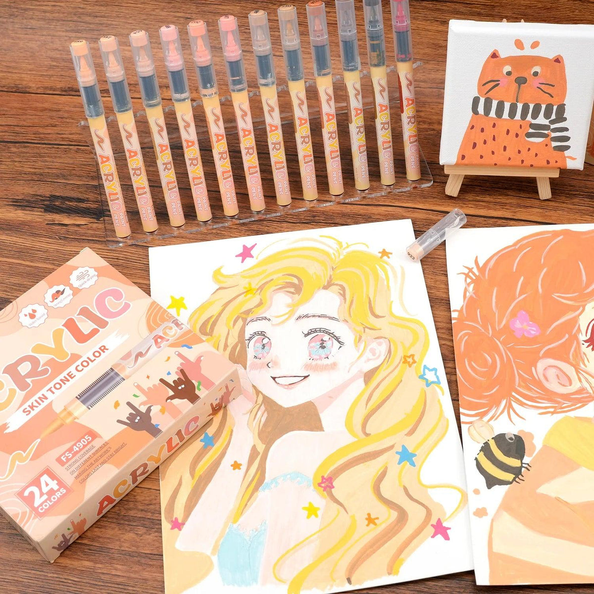 Skin Tone Art Markers | Waterproof Acrylic | Toylandeu™