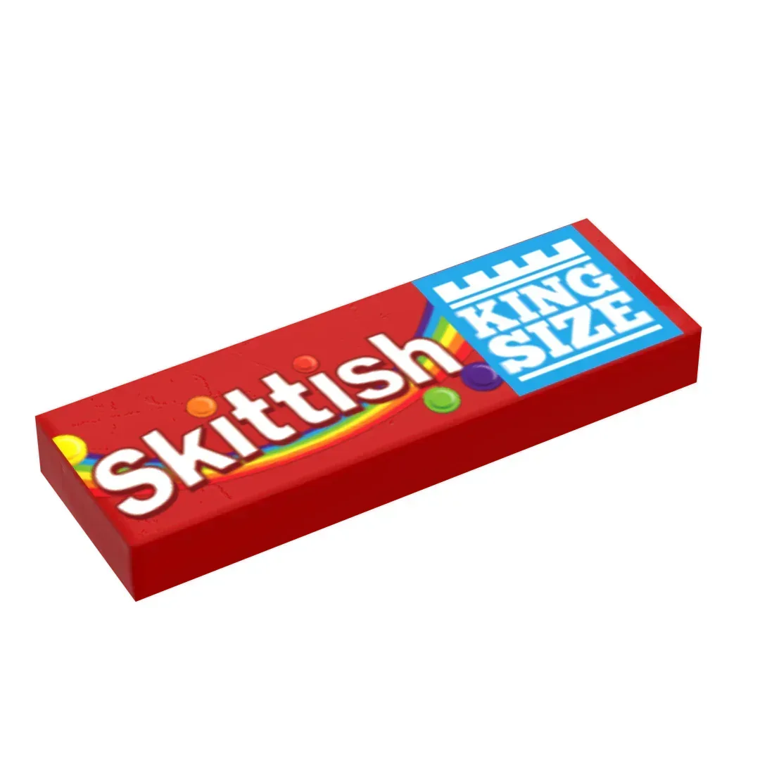 Skittish Candy King Size Custom Printed LEGO 1x3 Tile - ToylandEU