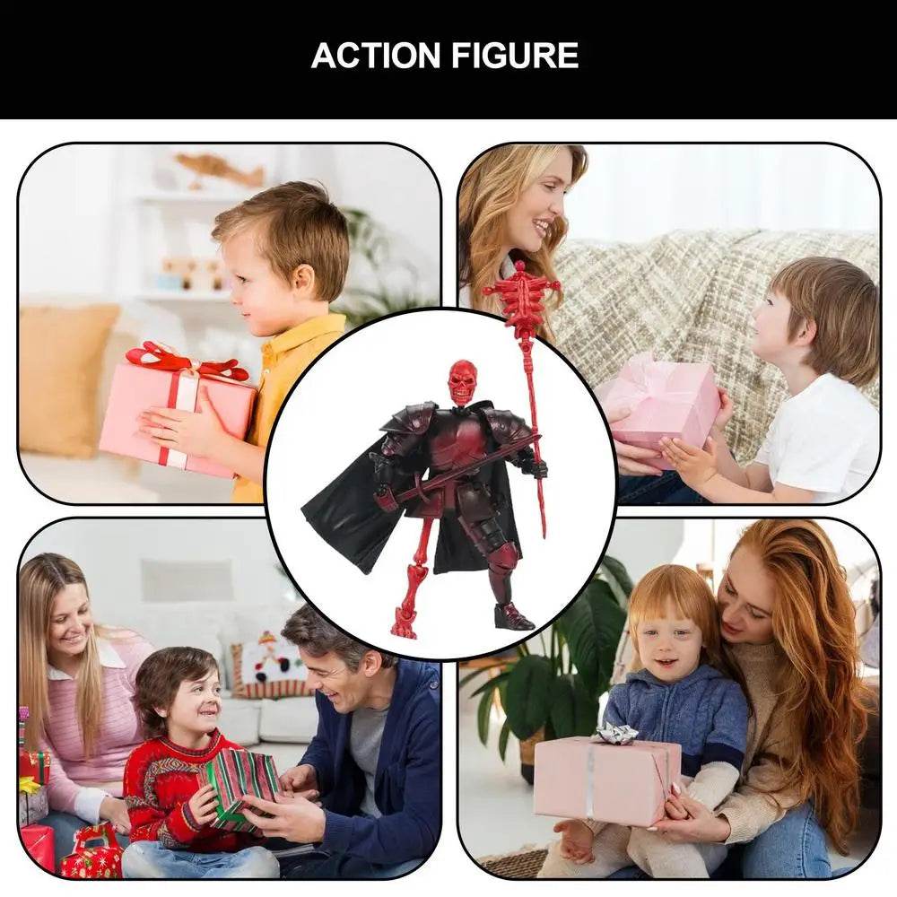 Skull Action Figure Multi-Jointed Cool Design For Desktop - ToylandEU
