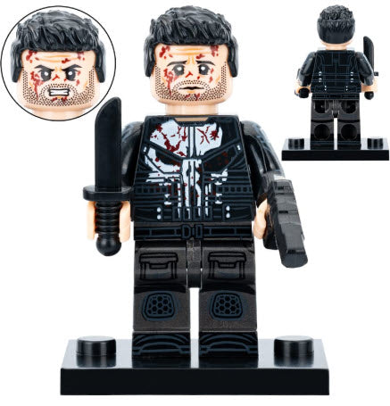 Skull-Wearing Vigilante Custom Minifig - ToylandEU