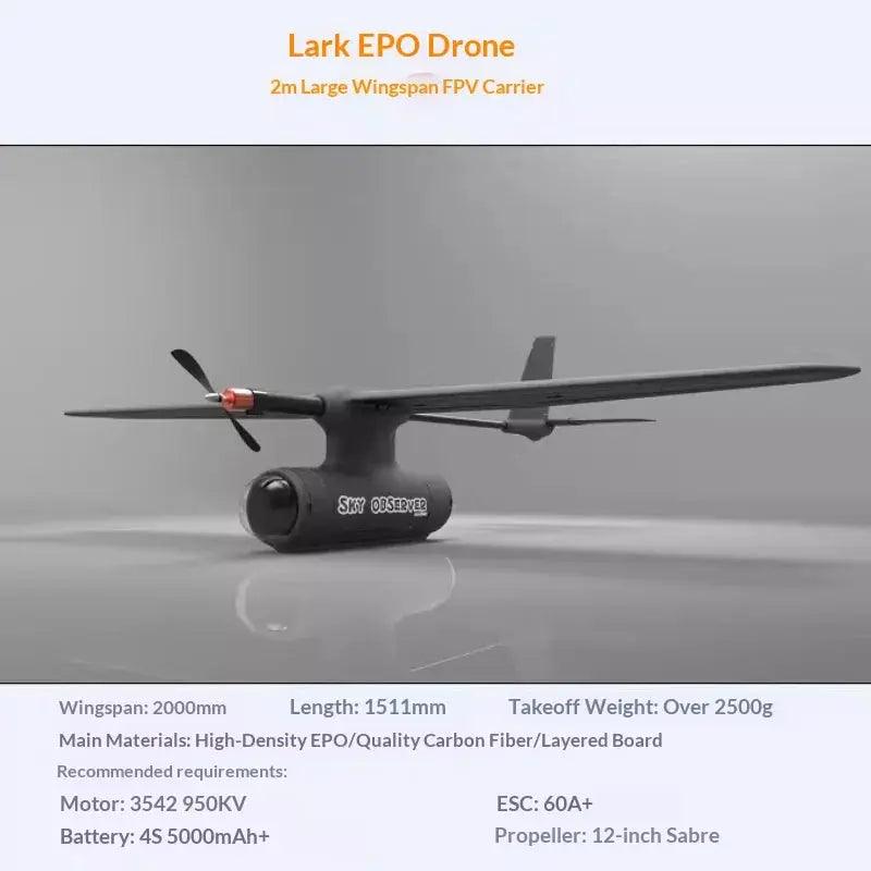  Sky Observer FPV Carrier Drone Fixed Wing RC 2m Wingspan -  ToylandEU™