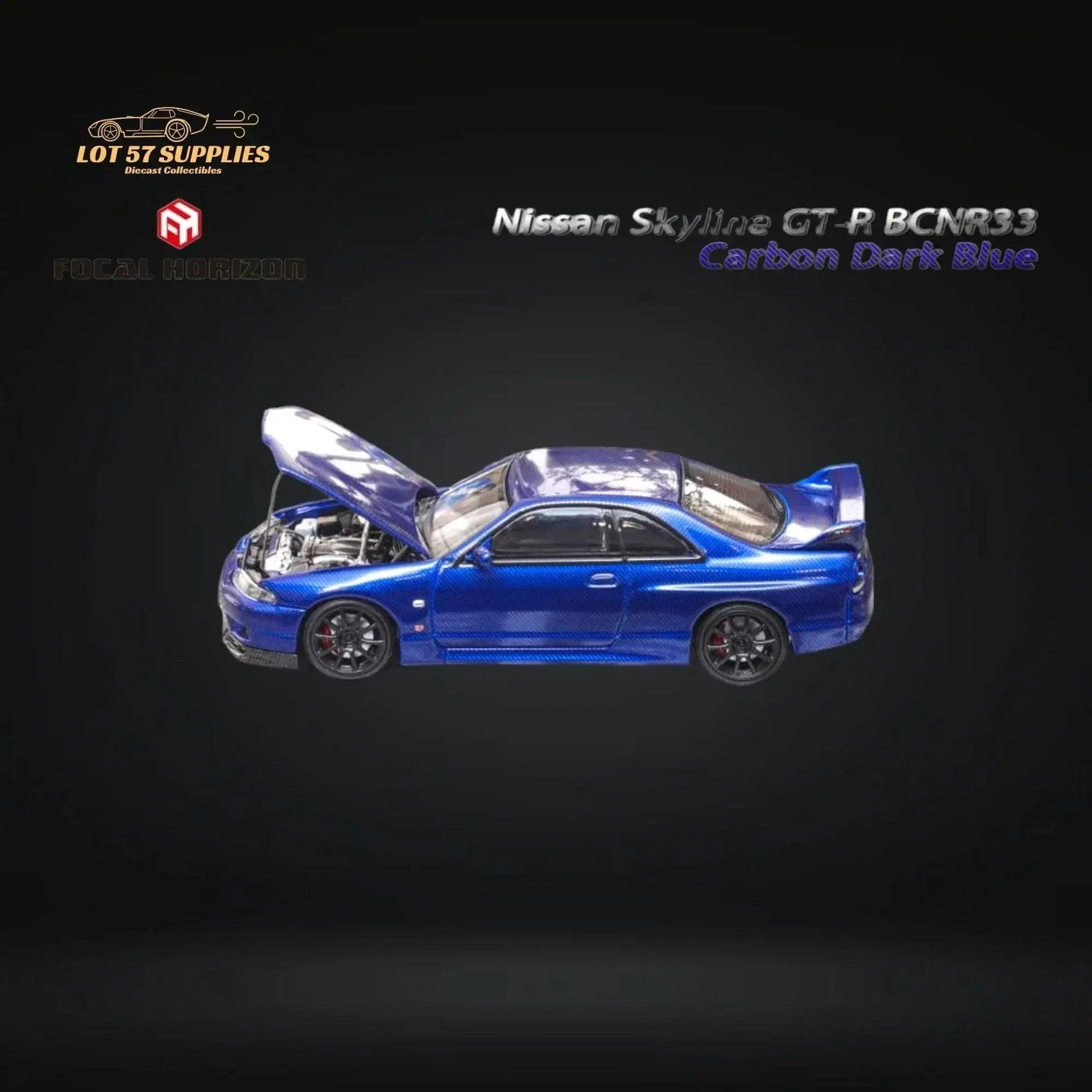  Skyline GTR R33 Diecast Carbon Open Hood 1To64 Scale -  ToylandEU™