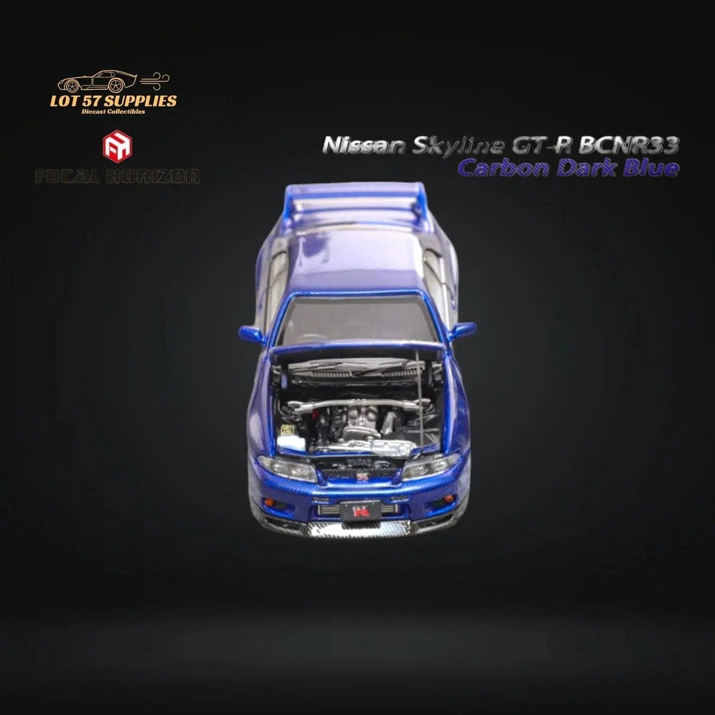  Skyline GTR R33 Diecast Carbon Open Hood 1To64 Scale -  ToylandEU™