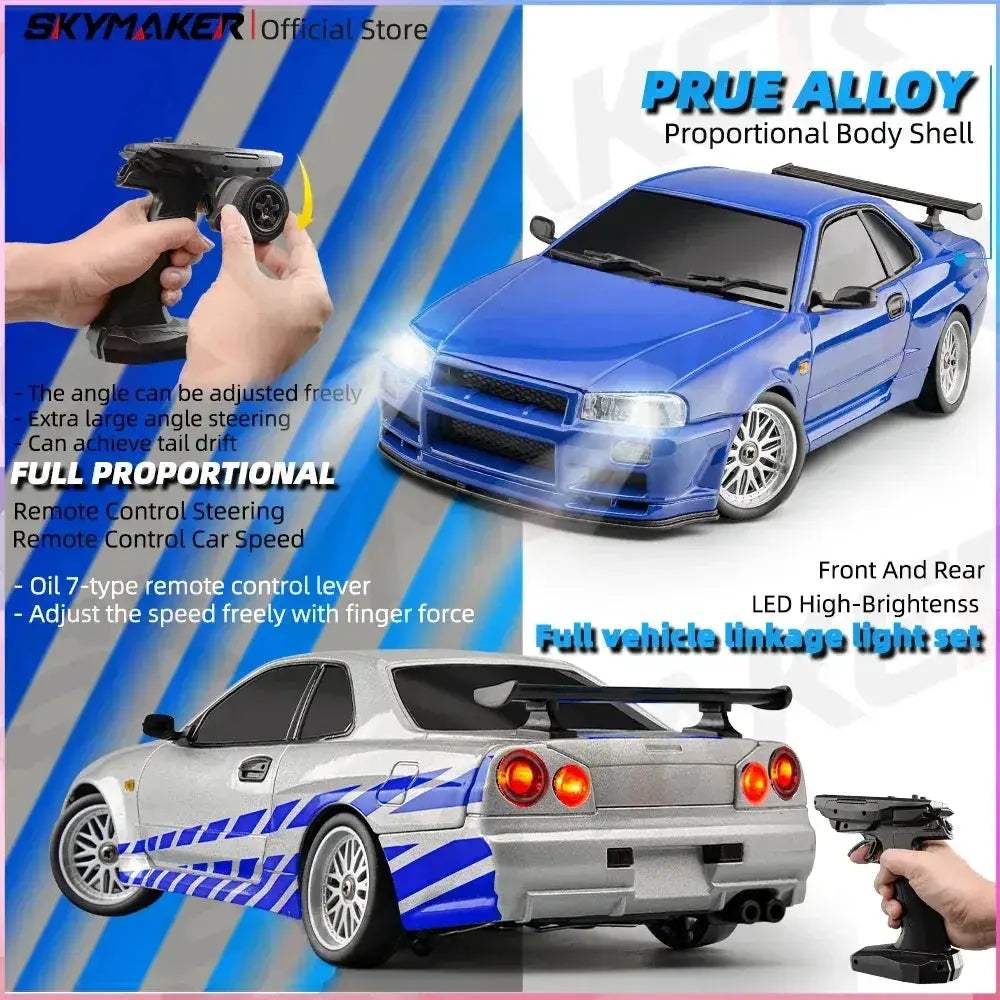 Skymaker RC Drift Car Gyro RWD Alloy Body Shell Stabilized - ToylandEU
