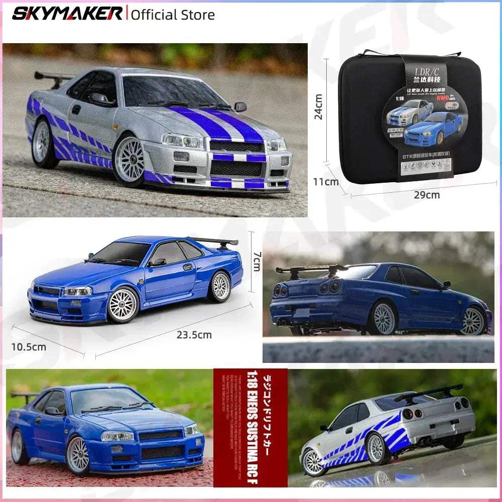 Skymaker RC Drift Car Gyro RWD Alloy Body Shell Stabilized - ToylandEU