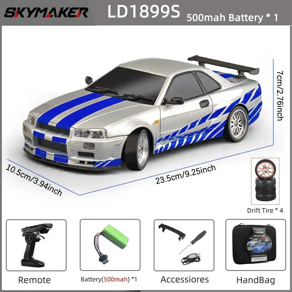 Skymaker RC Drift Car Gyro RWD Alloy Body Shell Stabilized - ToylandEU