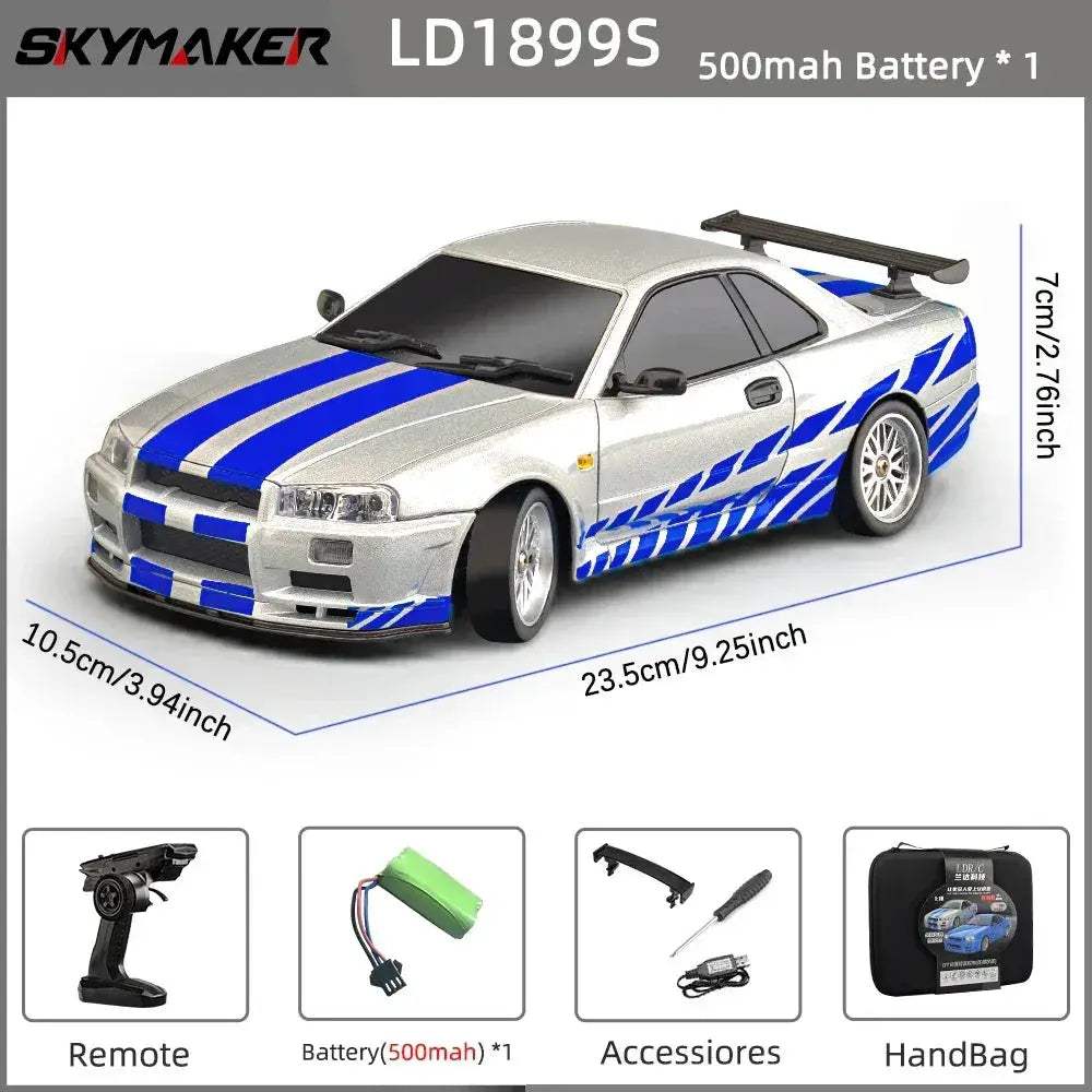 Skymaker RC Drift Car Gyro RWD Alloy Body Shell Stabilized - ToylandEU