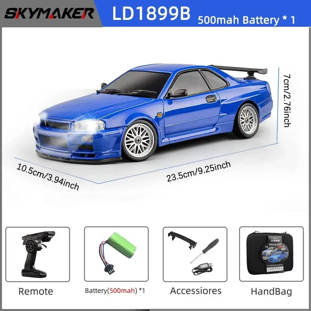 Skymaker RC Drift Car Gyro RWD Alloy Body Shell Stabilized - ToylandEU