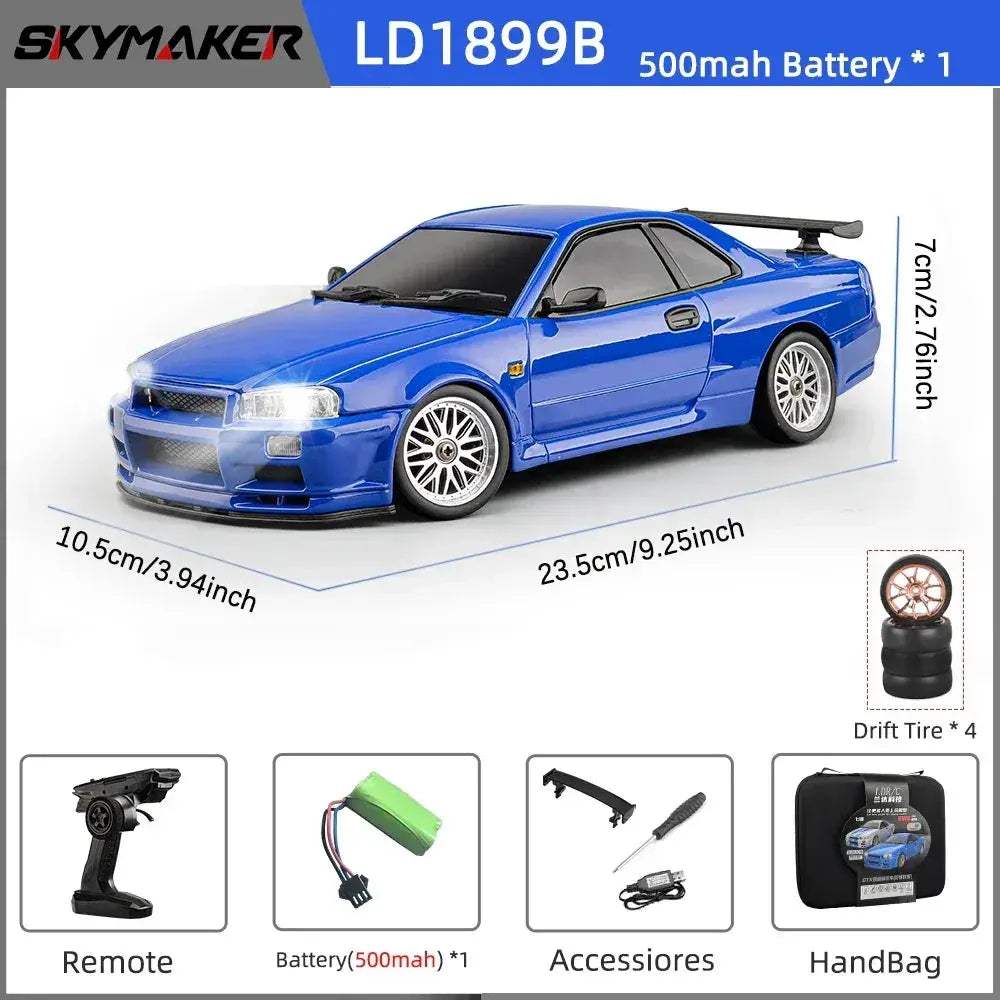 Skymaker RC Drift Car Gyro RWD Alloy Body Shell Stabilized - ToylandEU