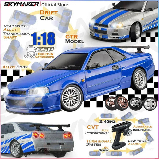  Skymaker RC Drift Car Gyro RWD Stabilized Alloy Body -  ToylandEU™