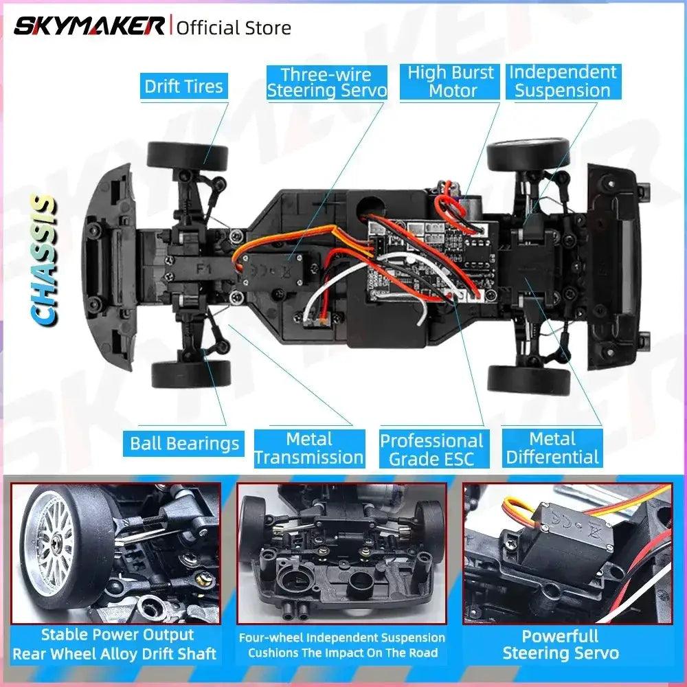  Skymaker RC Drift Car Gyro RWD Stabilized Alloy Body -  ToylandEU™