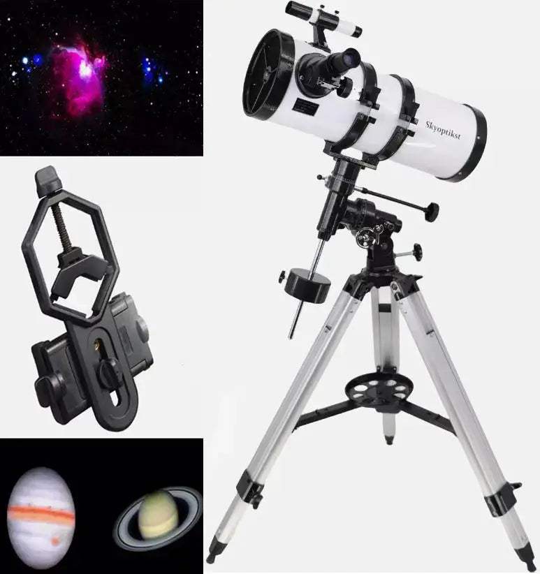 Skyoptikst 150EQ Newtonian Reflector Telescope With Aluminum Tripod - ToylandEU