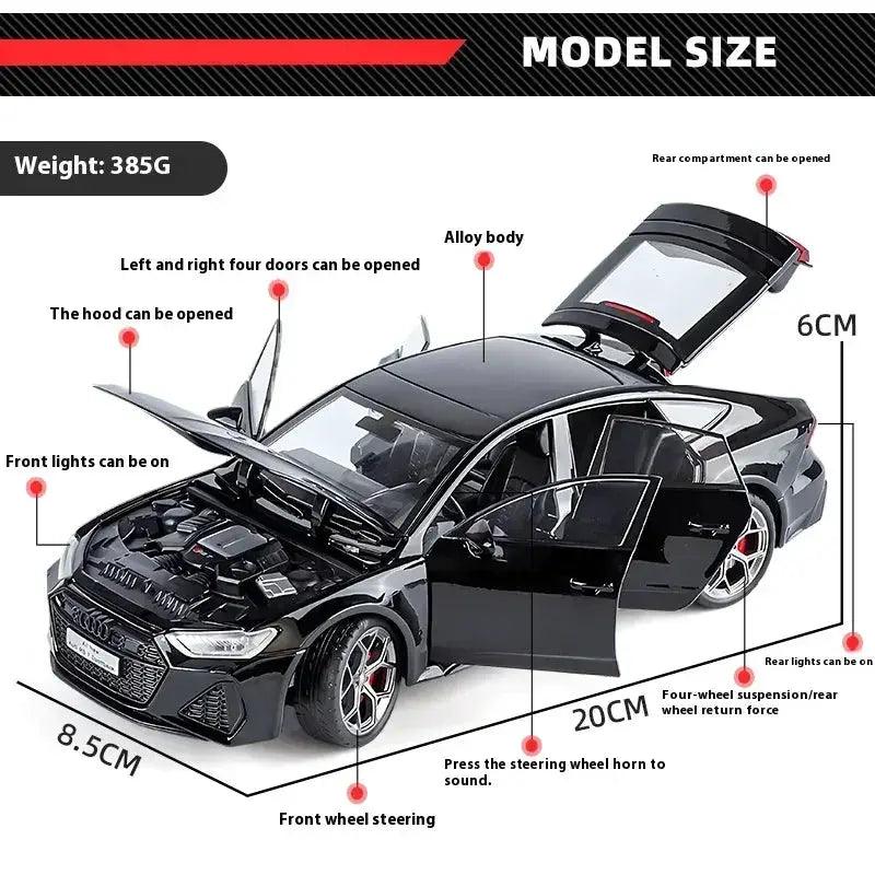  Sleek Audi RS7 Diecast Car 1:24 Sound Light Toyland EU -  ToylandEU™
