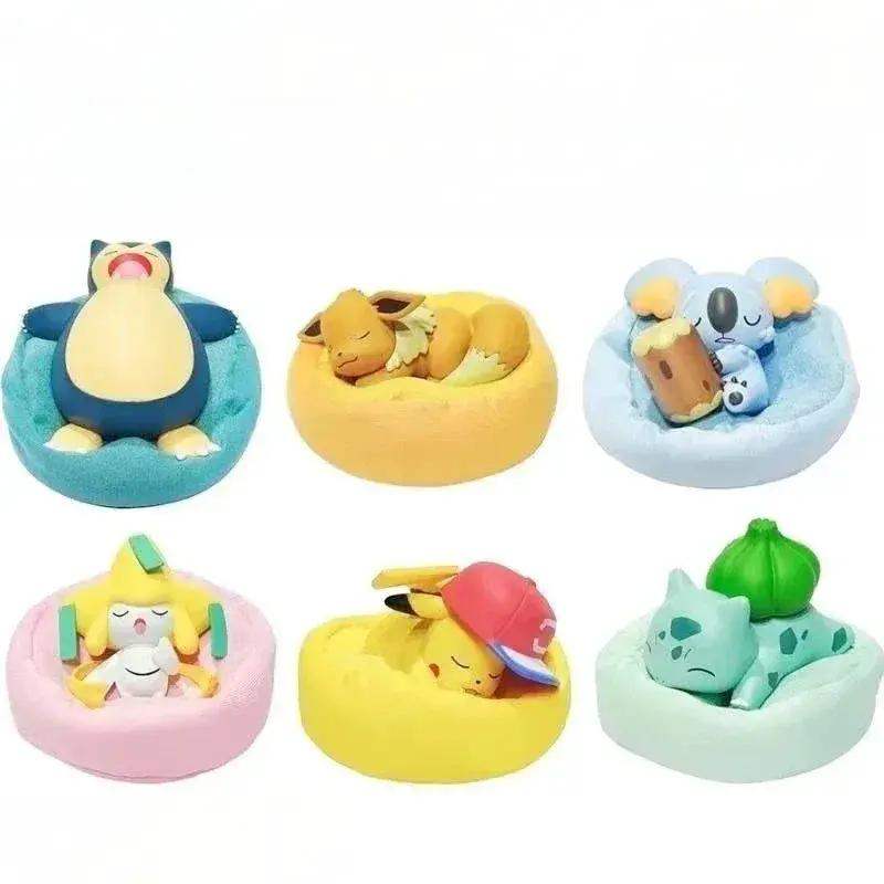 Sleeping Pokémon Figurines Set Featuring Pikachu, Bulbasaur, Charmander - ToylandEU