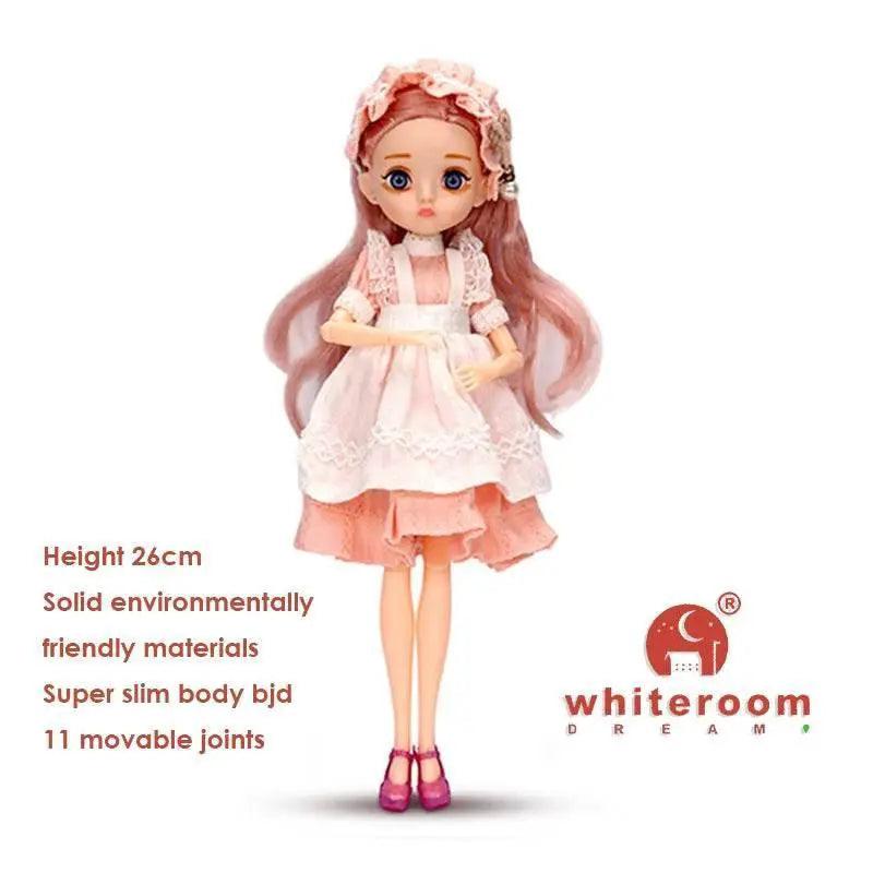 Slim 26cm Bjd Doll Purple Hair Big Eyes Fashion Gift -  ToylandEU™