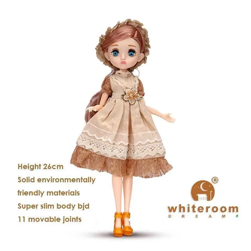  Slim 26cm Bjd Doll Purple Hair Big Eyes Fashion Gift -  ToylandEU™