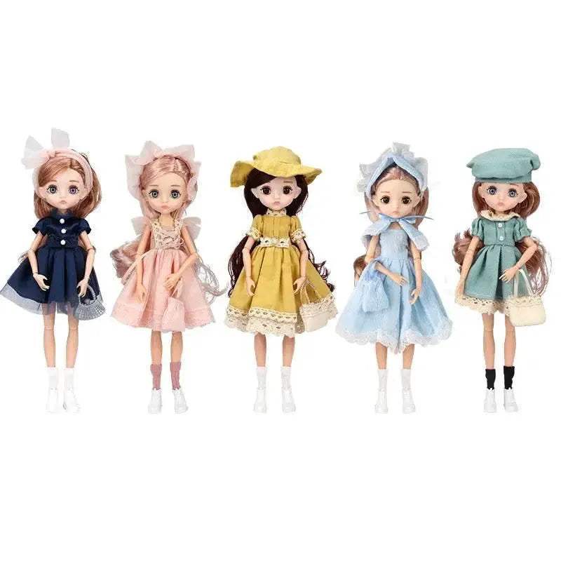  Slim 26cm Bjd Doll Purple Hair Big Eyes Fashion Gift -  ToylandEU™