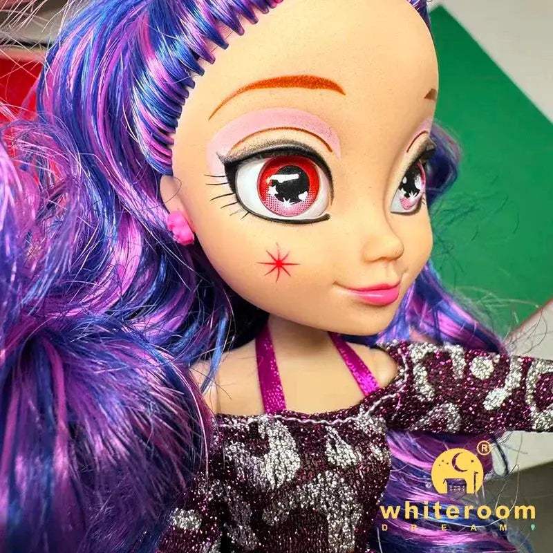 Slim Body BJD Doll In Premium PVC With Purple Hair - ToylandEU