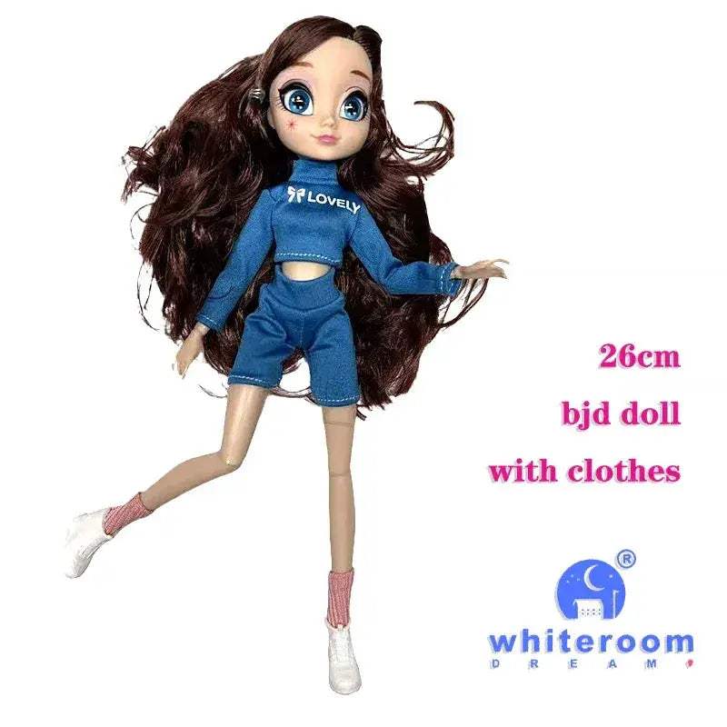 Slim Body BJD Doll In Premium PVC With Purple Hair - ToylandEU