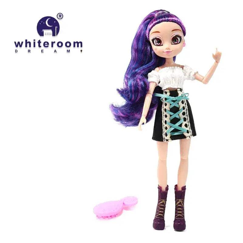 Slim Body BJD Doll In Premium PVC With Purple Hair - ToylandEU