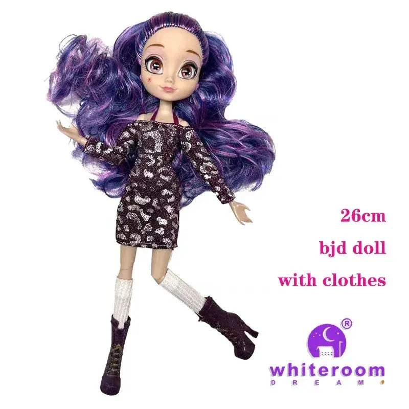 Slim Body BJD Doll In Premium PVC With Purple Hair - ToylandEU