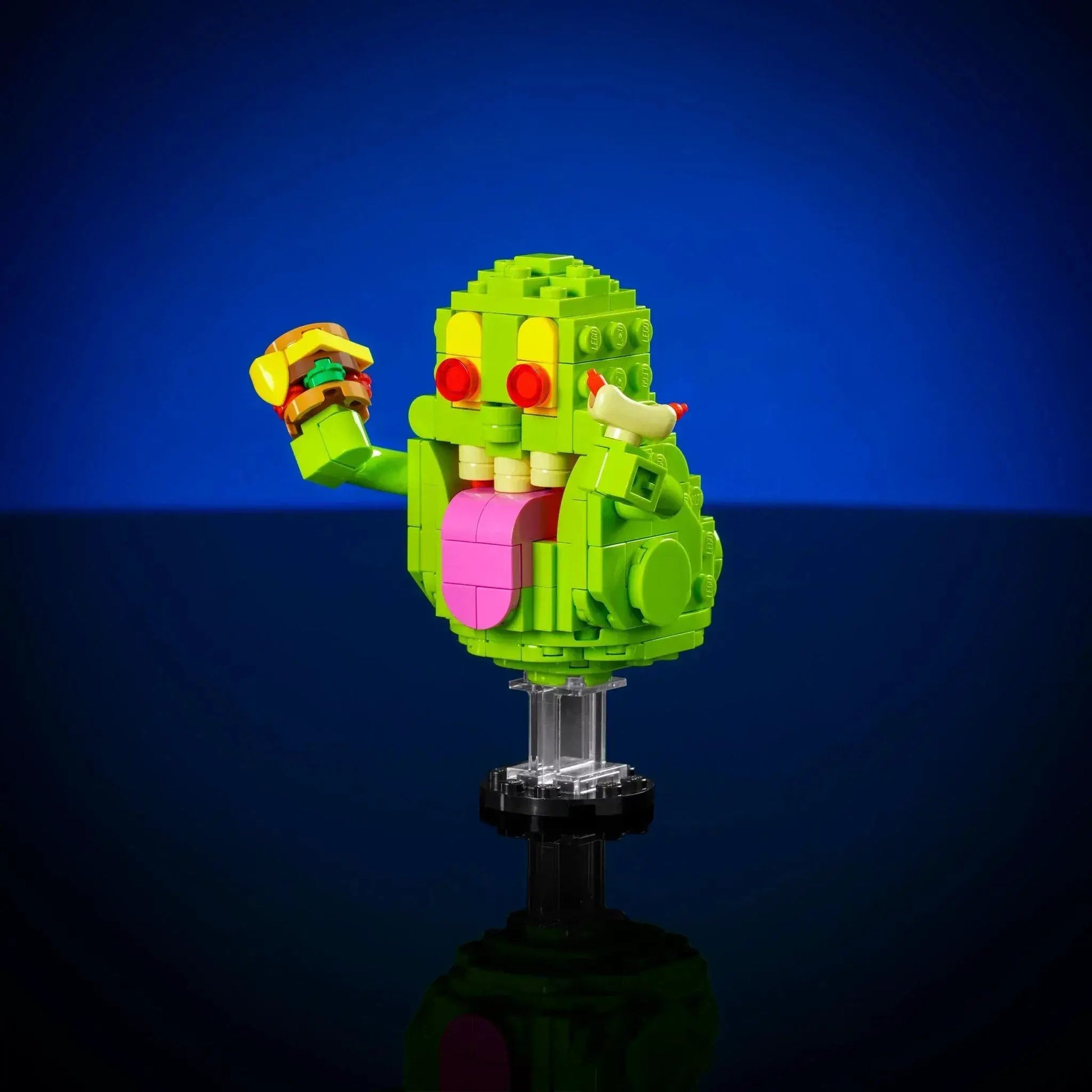 Floating Lime Ghost Figurine With Mischievous Grin - ToylandEU