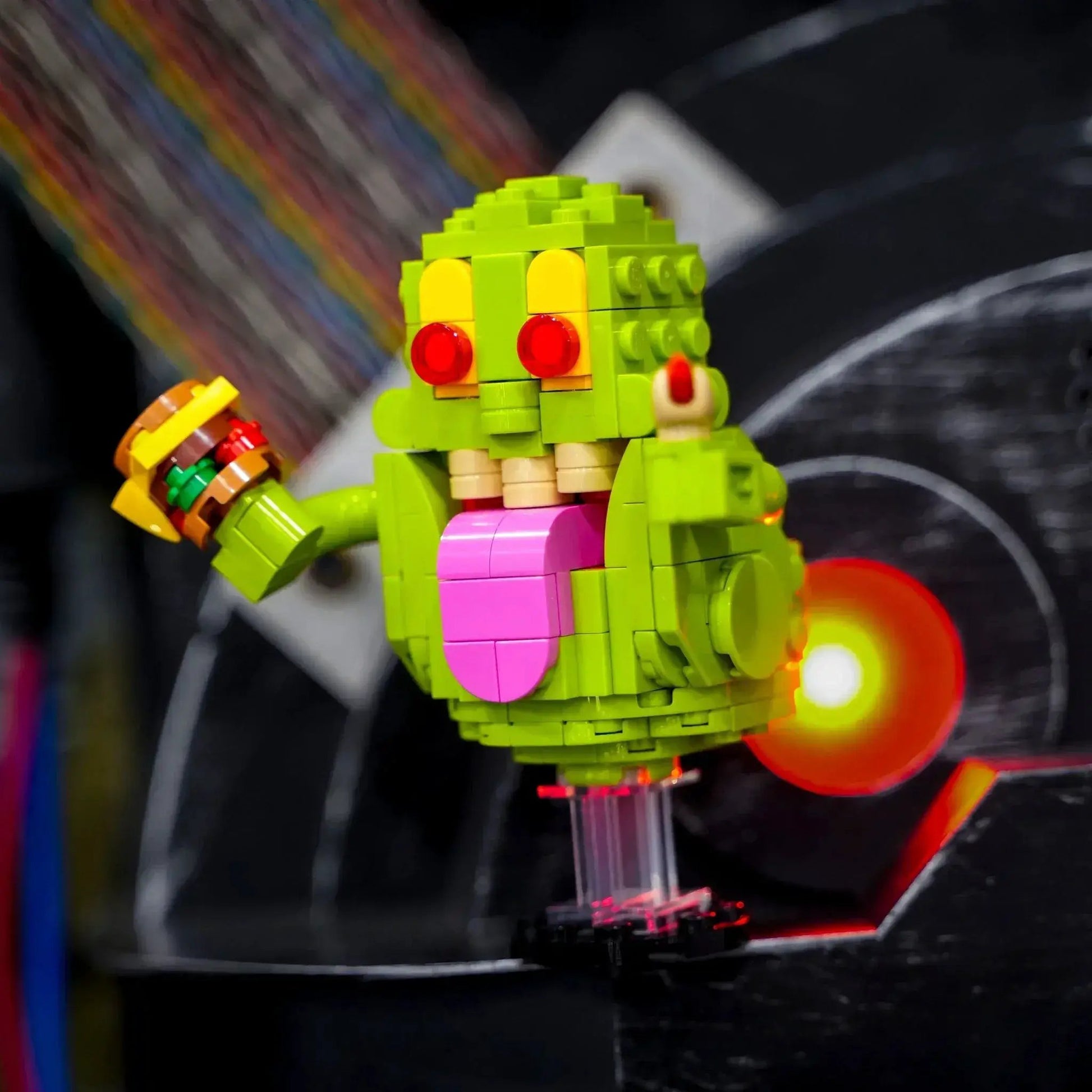 Floating Lime Ghost Figurine With Mischievous Grin - ToylandEU