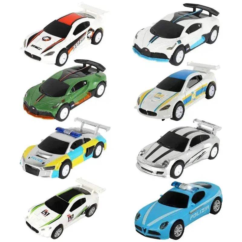 Slot Car Racing Track Set With Police Cars Scale Toy - ToylandEU