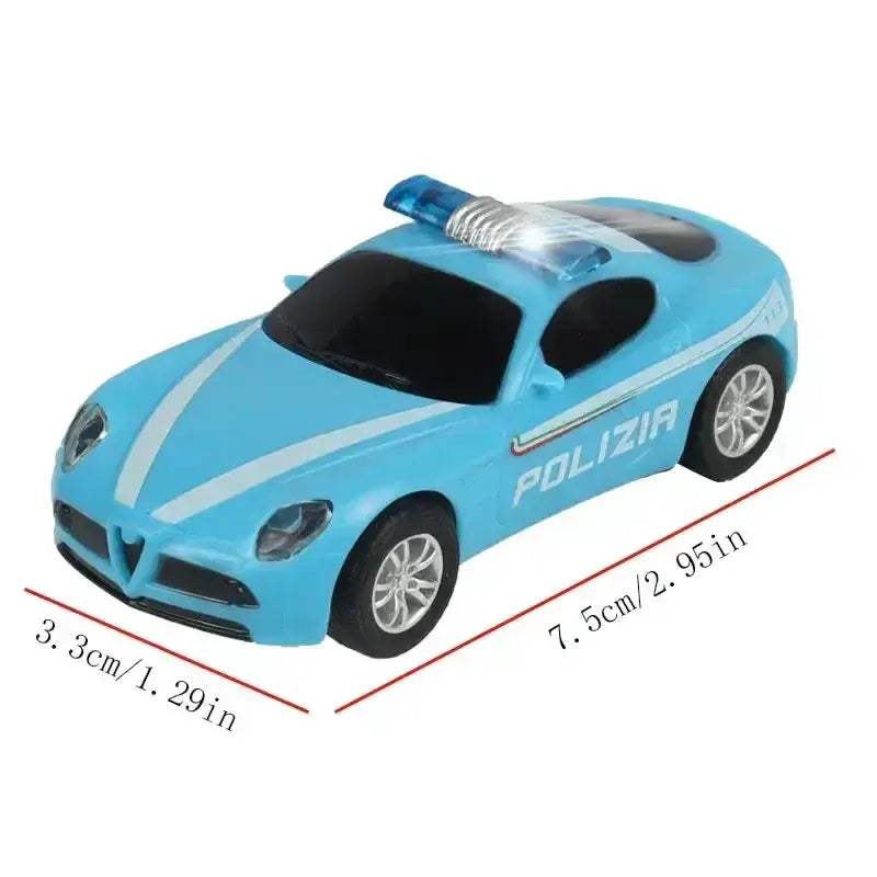 Slot Car Racing Track Set With Police Cars Scale Toy - ToylandEU