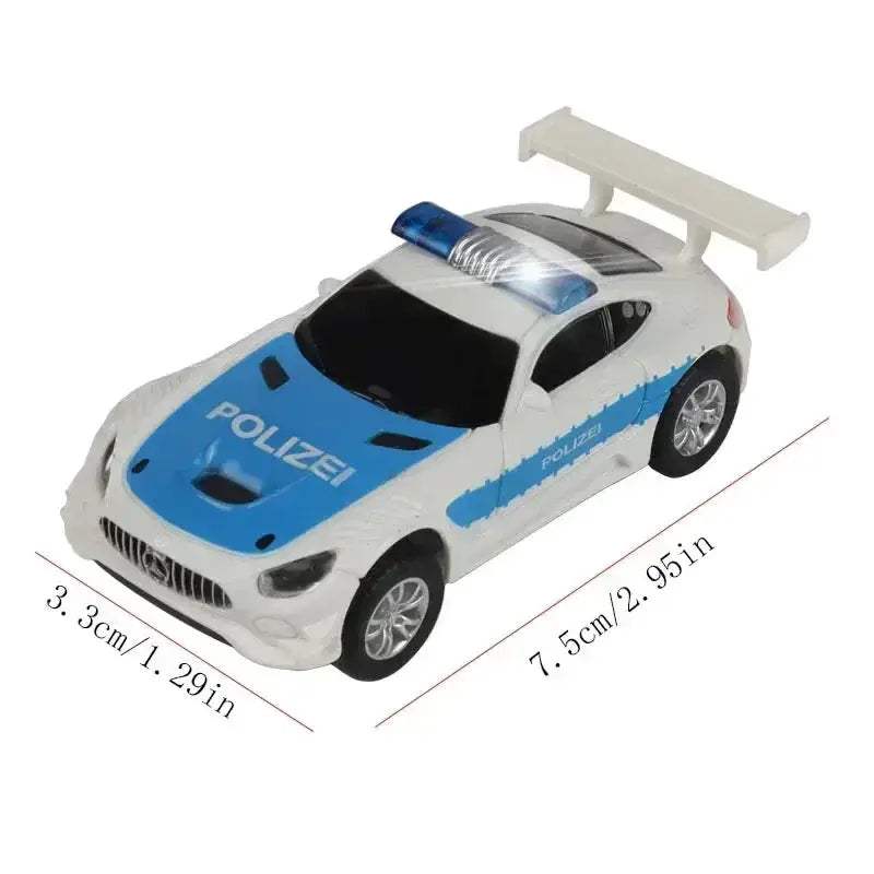 Slot Car Racing Track Set With Police Cars Scale Toy - ToylandEU