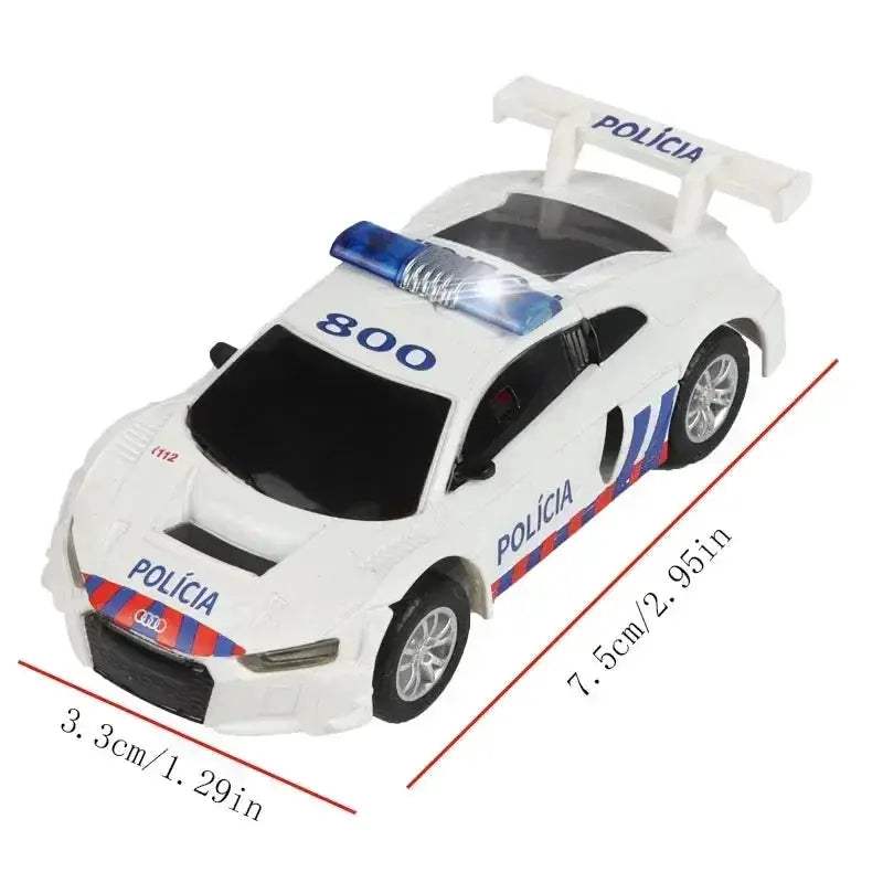 Slot Car Racing Track Set With Police Cars Scale Toy - ToylandEU