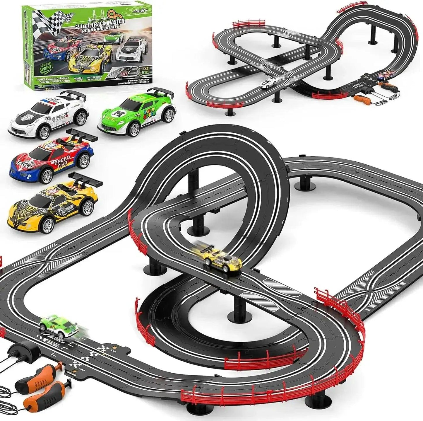  Slot Car Track Set Premium Realistic Circular Slope -  ToylandEU™