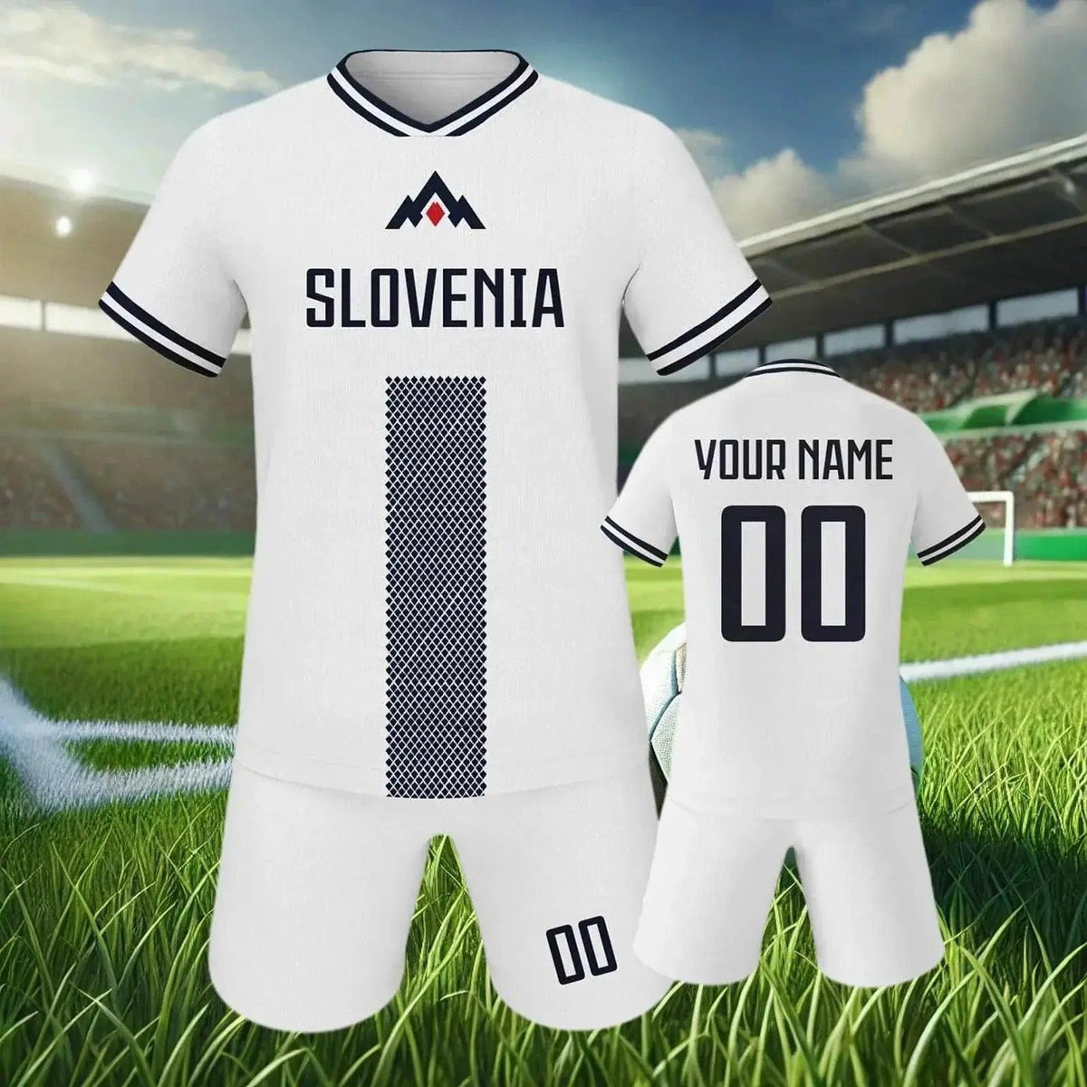 Personalized Slovenia Kids Soccer Jersey Set - Customizable Football Kit with Name and Number for Boys & Girls, Quick-Dry Team Tracksuit -  ToylandEU™