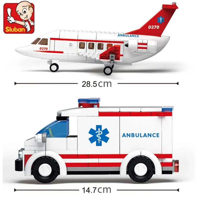 Sluban Airplane Aviation Medical Aircraft Air Ambulance Kit - ToylandEU