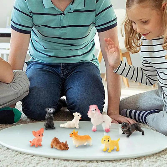 Small Dog Figurines 8 Pieces Dog Figures Realistic Toy - ToylandEU