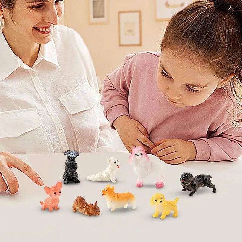 Small Dog Figurines 8 Pieces Dog Figures Realistic Toy - ToylandEU