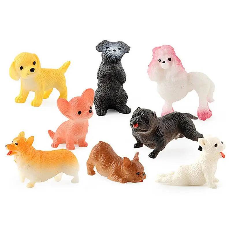 Small Dog Figurines 8 Pieces Dog Figures Realistic Toy - ToylandEU