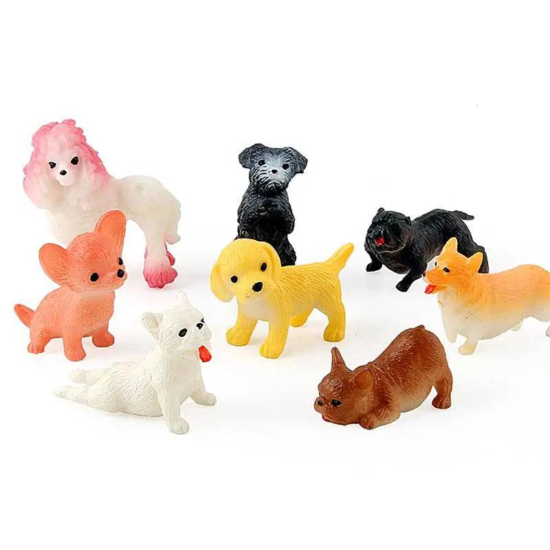 Small Dog Figurines 8 Pieces Dog Figures Realistic Toy - ToylandEU